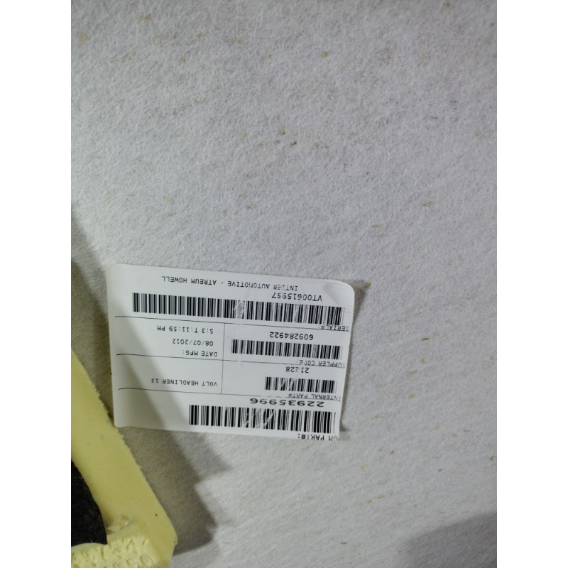 Обшивка потолка (салон) CHEVROLET Volt 1 2013 1.4 23102427