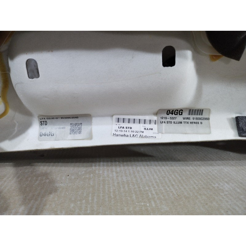 Обшивка потолка (салон) Hyundai Sonata LF 2015 2.4 85310C2000TTX