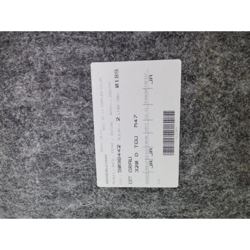 Обшивка потолка (салон) BMW 3-series E46 51448232058
