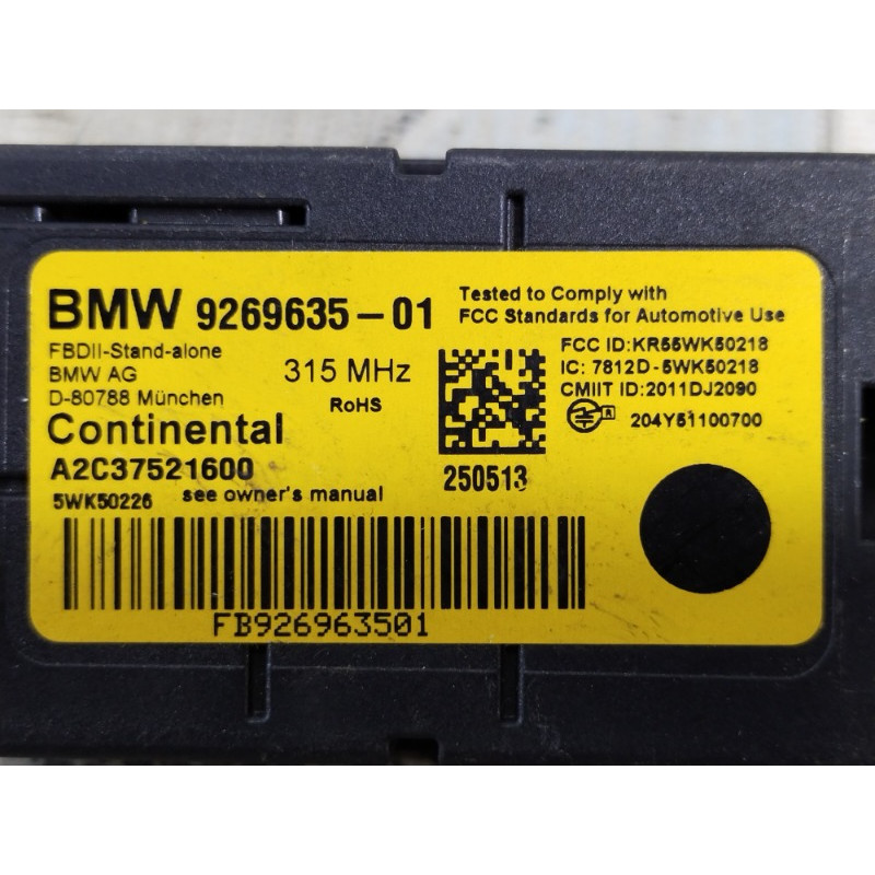 Блок сигналізації (електрика / блок управління) BMW 3-series F30 2013 N20B20 61319269635