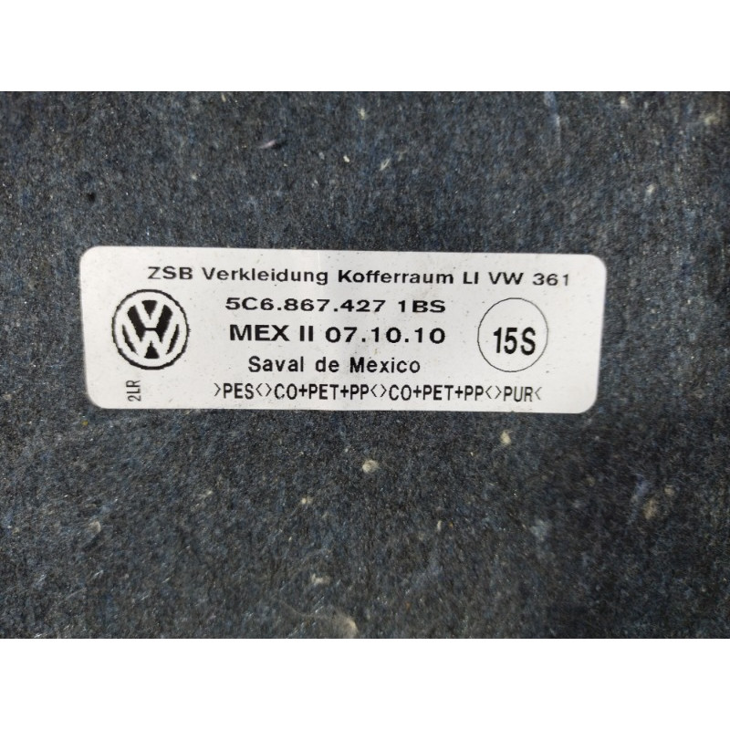 Обшивка багажника (салон) Volkswagen Jetta MK6 2011 2.5 5c6867427
