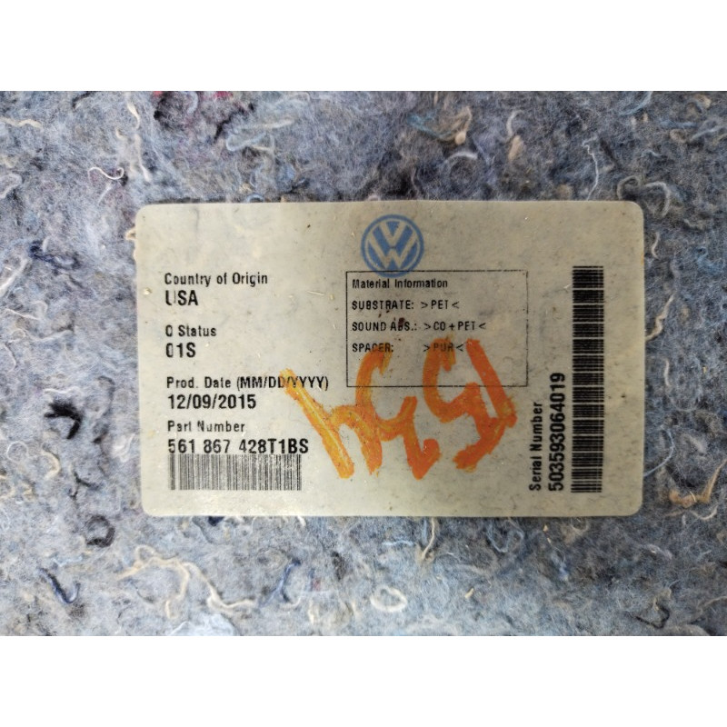 Обшивка багажника (салон) Volkswagen Passat B8 2016 1.8 561867428