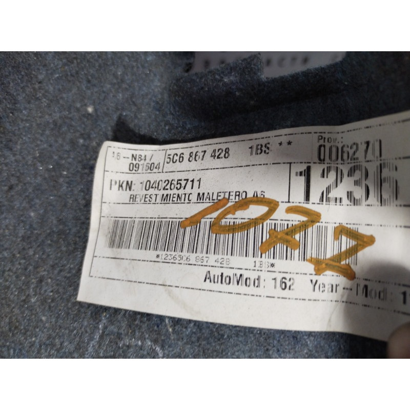 Обшивка багажника (салон) Volkswagen Jetta MK6 2011 2.5 5c6867428