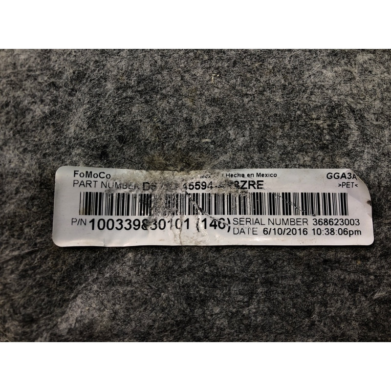 Обшивка кришки багажника (салон) FORD Fusion MK5 2014 2.5 DS7Z-5445594-AB