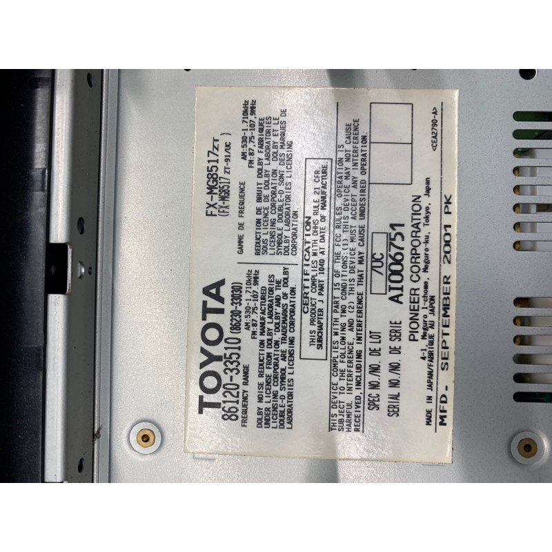 Магнитофон (электрика) Lexus Es300 XV30 2006 8612033510