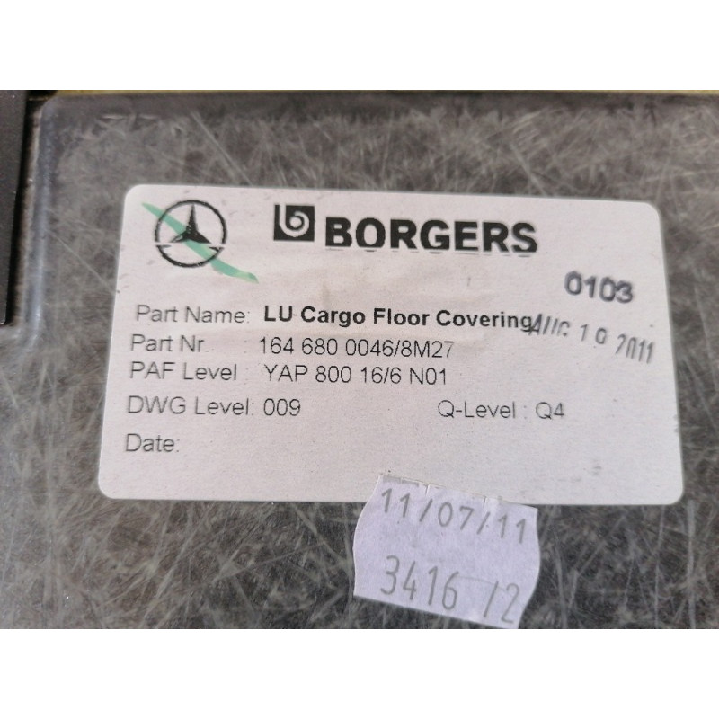 Пол Багажника (салон) Mercedes-Benz GL X164 2012 4.6 a1646800046