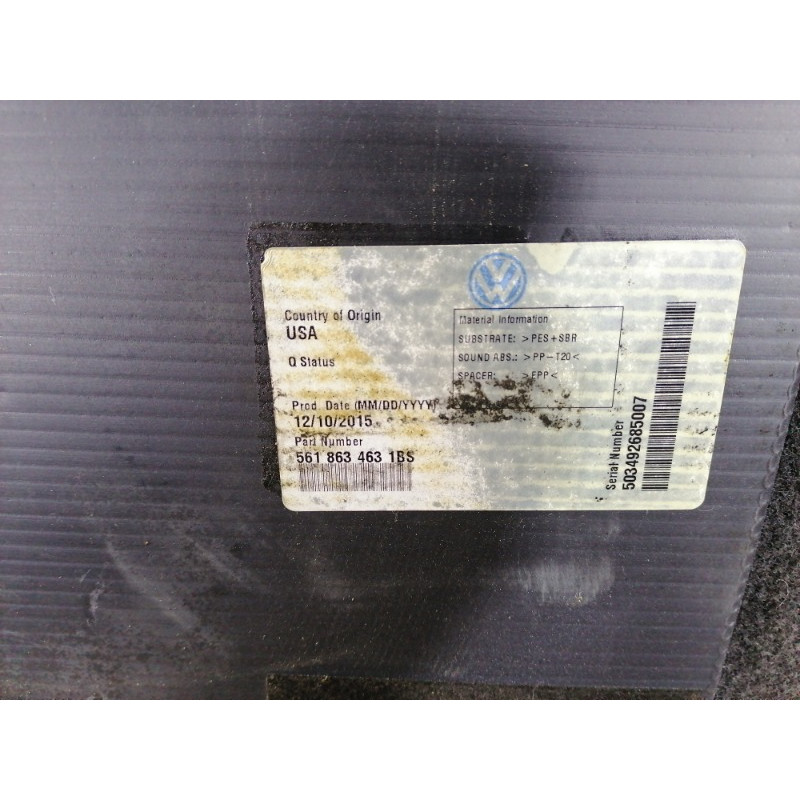 Пол Багажника (салон) Volkswagen Passat B8 2016 1.8 561863463
