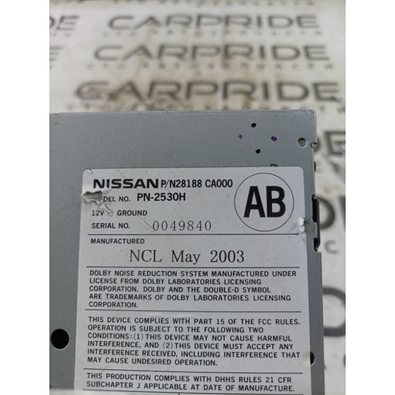 Магнитофон (электрика) Nissan Murano Z50 28188ca000