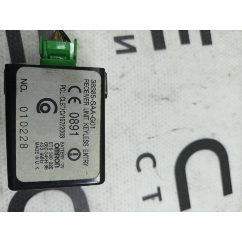 Блок безключевого доступу (электрика / блок управления) Honda CRV RD7 2003 2.2 38385saag01