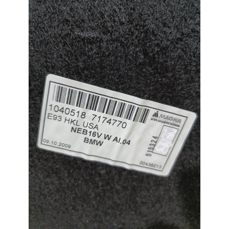 Обшивка крышки багажника (салон) BMW 3-series E93 2010 3.0 N52 51497174770