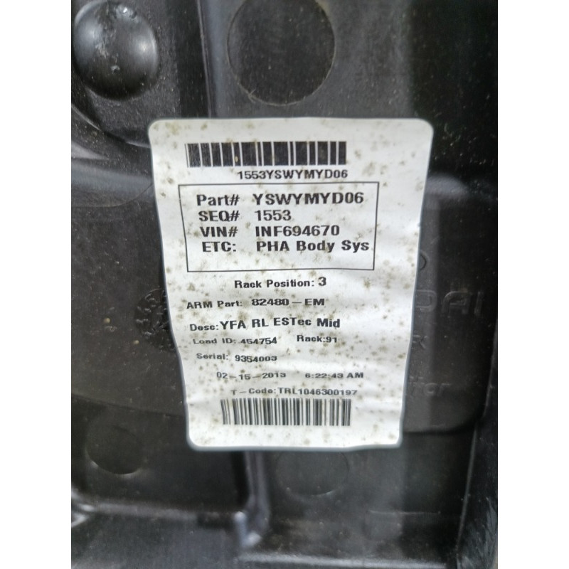 Механизм стеклоподъемника (кузов и элементы) Hyundai Sonata YF 834713Q000