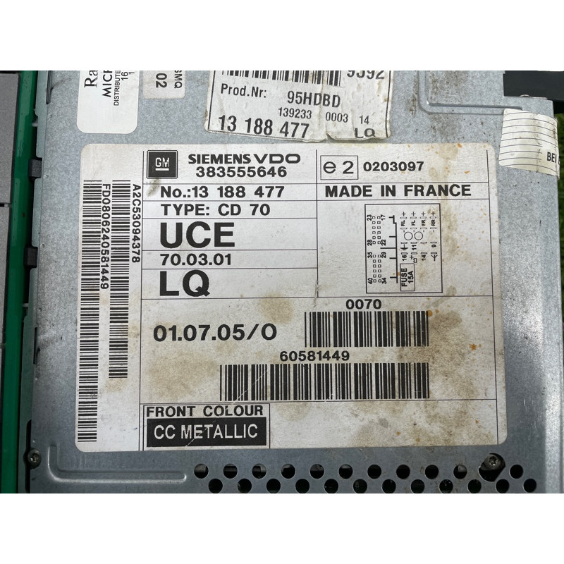 Магнитофон (электрика) Opel SIGNUM 1 2006 2.2 YH 13188477