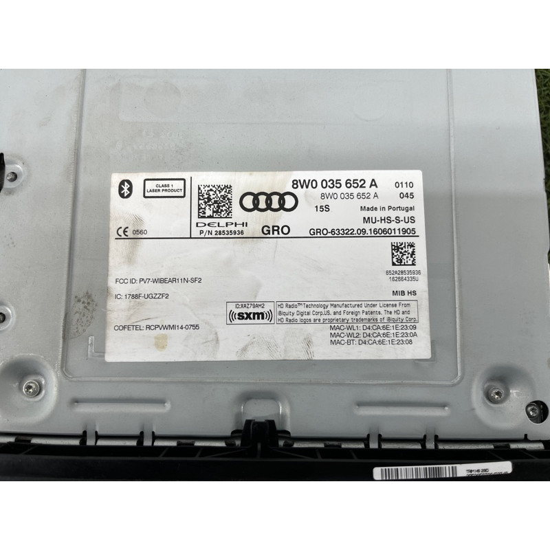 Блок управления мультимедиа (электрика / блоки управления) AUDI A4 B9 2017 2.0L 8W0035654A