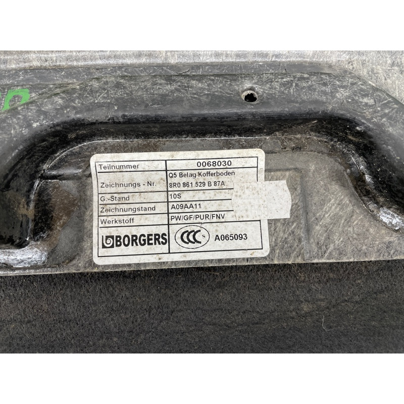 Підлога Багажника (салон) Audi Q5 8R 2012 3.2 CALB 8R0861529B87A