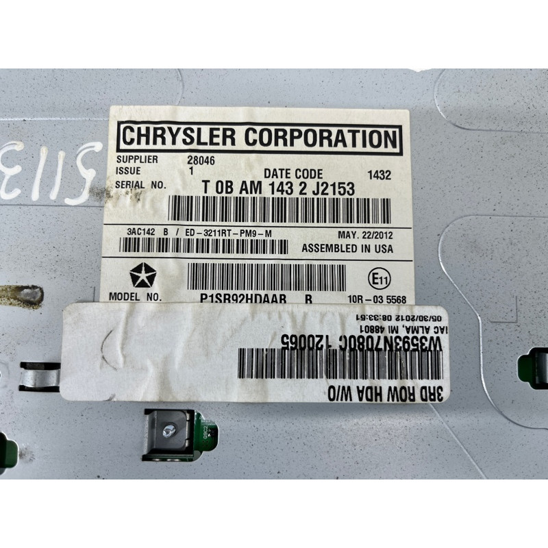 Монитор (электрика) Chrysler TOWN & COUNTRY RT 1SR92HDAAB