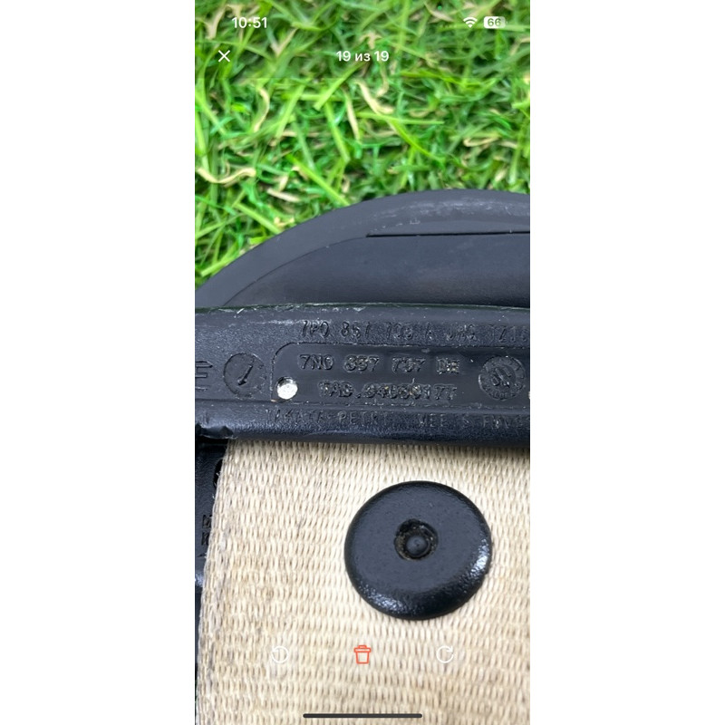 Ремень безопасности (airbag/безопасность) Volkswagen Touareg NF 2012 3.6 7P0857705AUHQ