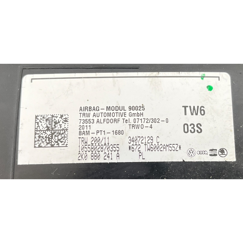 Airbag сидения (airbag/безопасность) Volkswagen Amarok 2H 2012 2.0 tdi 2K0880241A