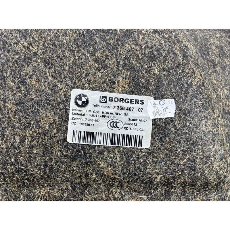 Обшивка кришки багажника (салон) BMW 5-series G30 2017 2.0 B46B20 51497366407