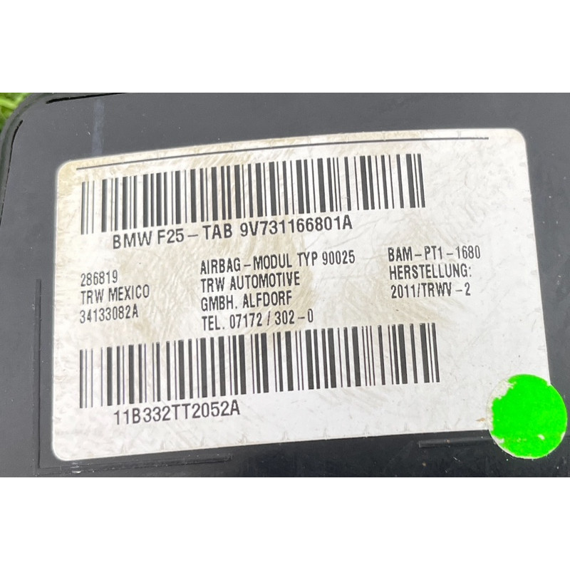 Airbag сидения (airbag/безопасность) BMW X3 F25 2012 3.0 72127311668