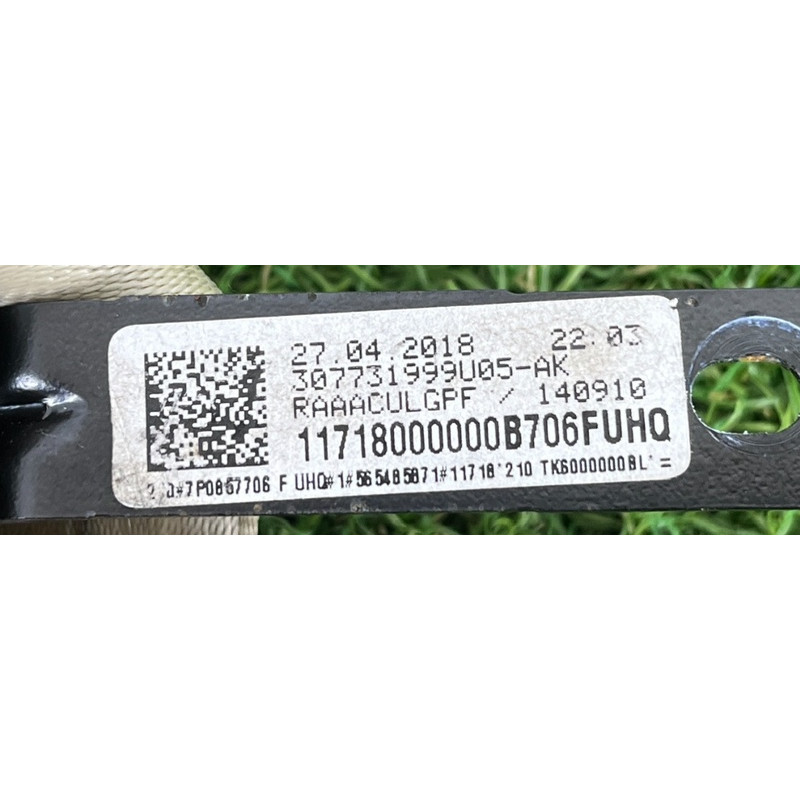 Ремінь безпеки (airbag/безопасность) Volkswagen Touareg FL 2015 3.6 7P0857706FUHQ