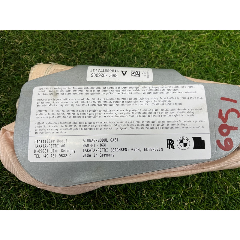 Airbag сидения (airbag/безопасность) BMW 5-series F10 2011 3.0 72127949998