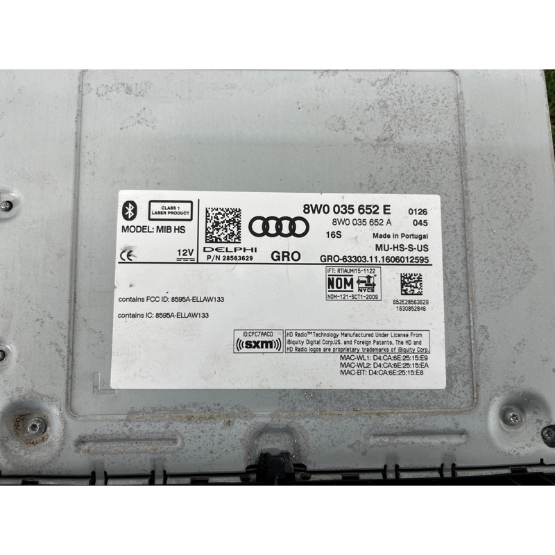 Блок управления мультимедиа (электрика / блок управления) AUDI A4 B9 2017 2.0 8W0035654E