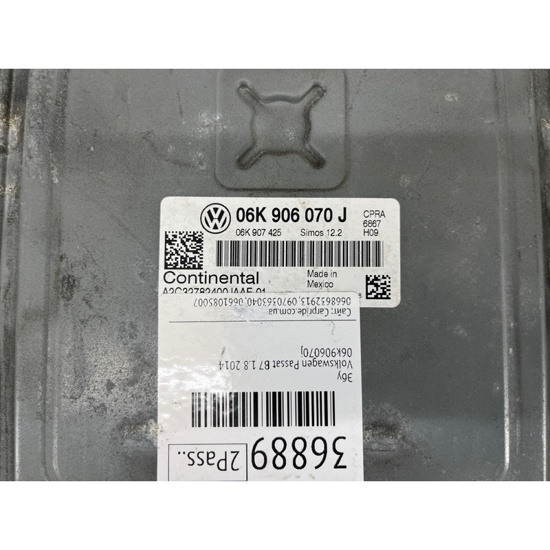ЭБУ (электрика / блок управления) Volkswagen Passat B7 2014 1.8 06k906070j