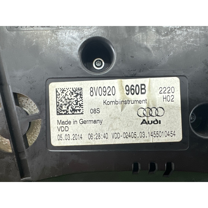 Панель приборов (салон) AUDI A3 8V 2015 1.8 CNSB 8V0920960H