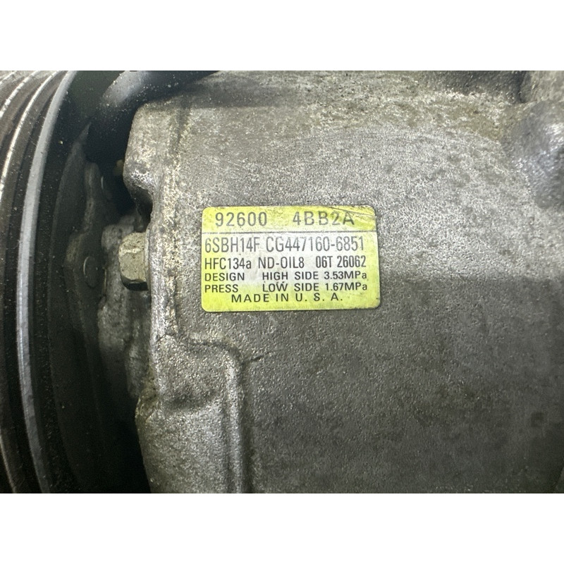 Компрессор кондиционера (отопление и кондиционирование) Nissan Rogue T32 2016 2.5 QR25DE 926004BB2A