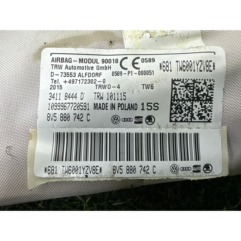 Airbag шторка (airbag/безопасность) AUDI A3 8V 2016 1.8 CNSB 8V5880742C