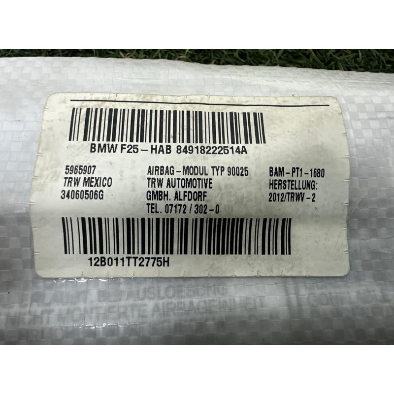 Airbag шторка (airbag/безопасность) BMW X3 F25 2012 3.0 72129182225