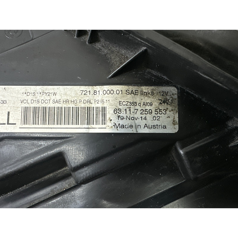 Фара (оптика) BMW 3-series F30 2015 2.0 63117338707