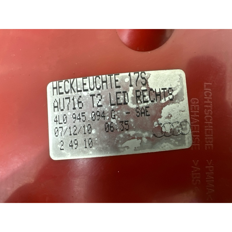 Задний фонарь (оптика) AUDI Q7 4L 2011 3.0 TFSi 4L0945094G