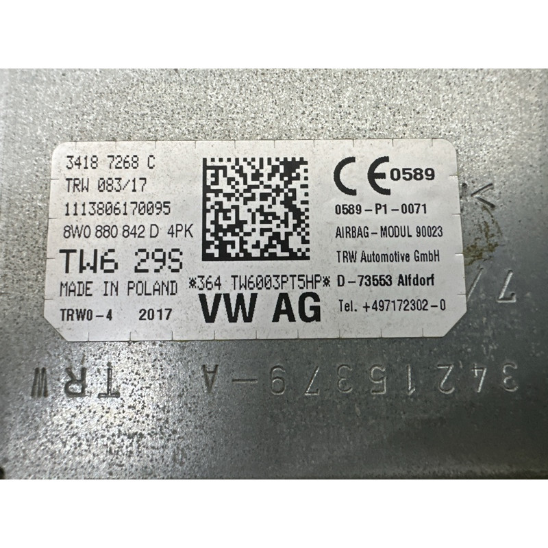 Airbag коленей (airbag / безопасность) AUDI A4 B9 2017 2.0 TFSI 8W0880842D