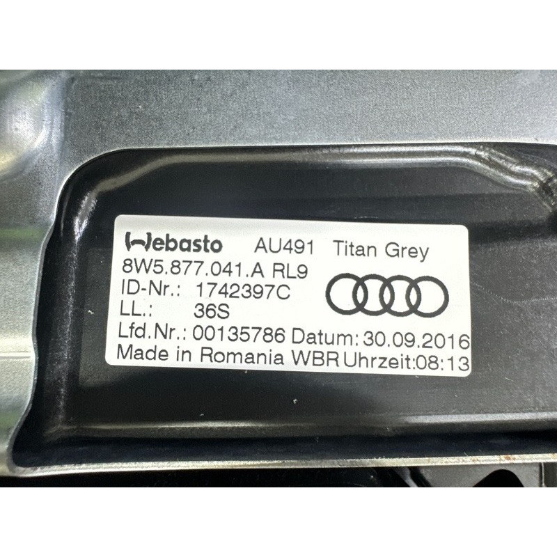 Люк (кузов і елементи) AUDI A4 B9 2017 2.0 TFSI 8W5877049A