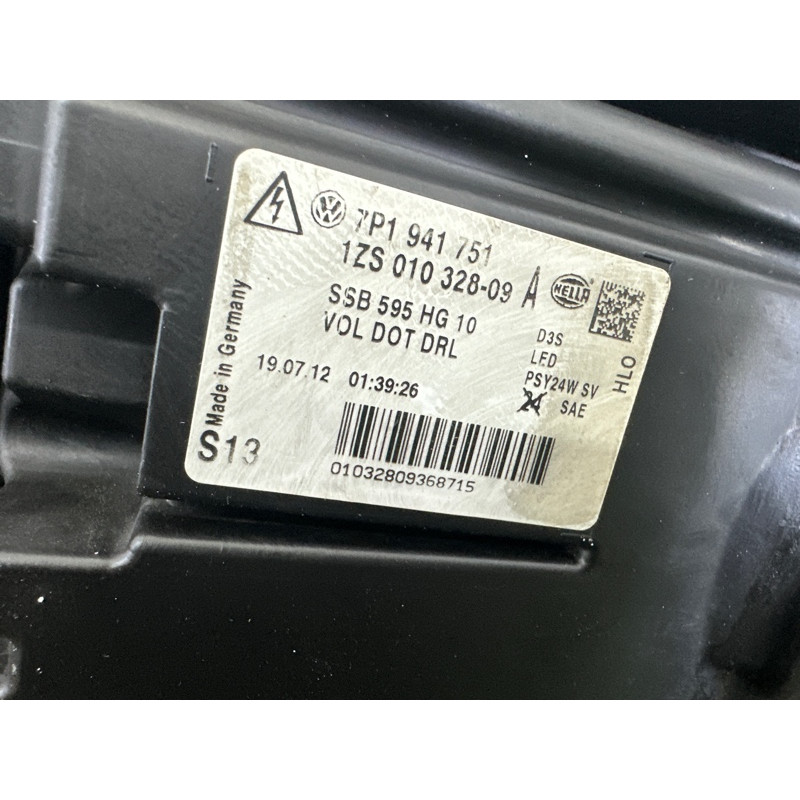 Фара (оптика) Volkswagen Touareg NF 2013 3.6 7P1941751A