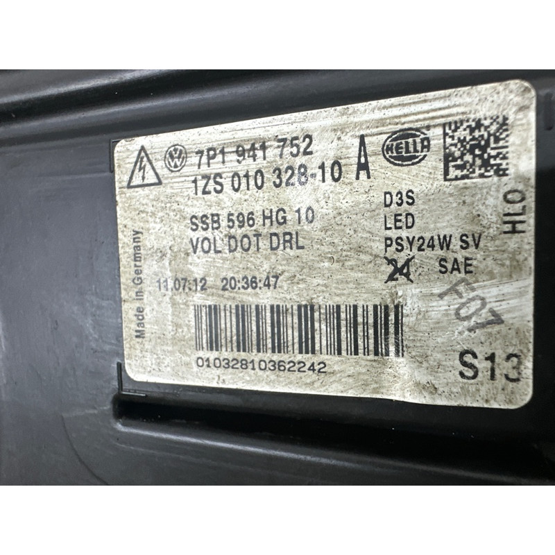 Фара (оптика) Volkswagen Touareg NF 2011 3.6 7P1941752A