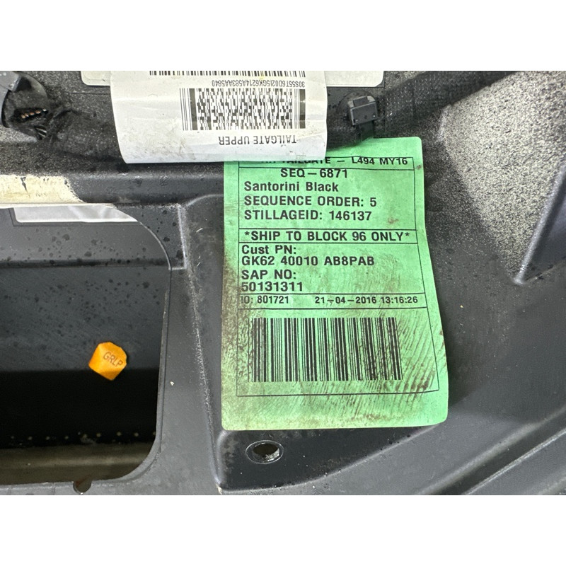 Крышка багажника (кузов и элементы) LAND ROVER RANGE ROVER Sport L494 2016 3.0 Diesel LR071406