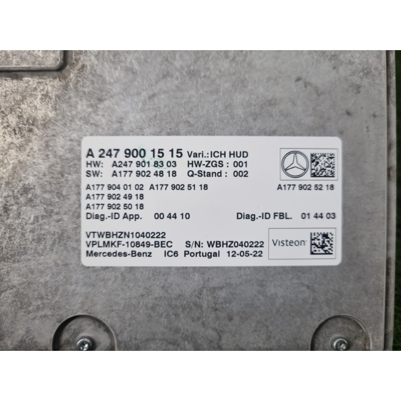 Блок управления интерфейсом (электрика / блоки управления) Mercedes-Benz EQB 350 X243 2022 A2479001515