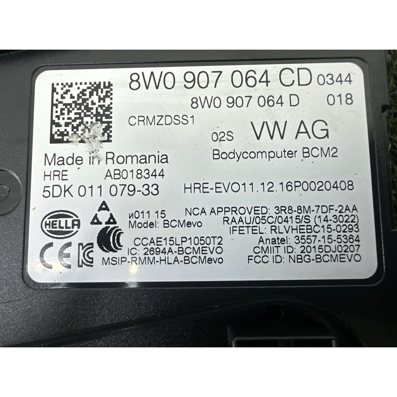 Модуль BCM (электрика / блоки управления) AUDI Q7 4M 2017 2.0 TFSI 8W0907064CD