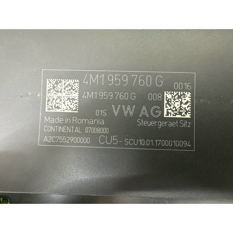Блок управления сиденьем (электрика / блоки управления) AUDI Q7 4M 2017 2.0 TFSI 4M1959760G