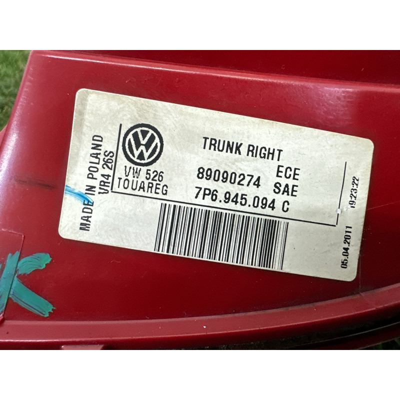 Задний фонарь (оптика) Volkswagen Touareg NF 2011 3.6 7P6945094C