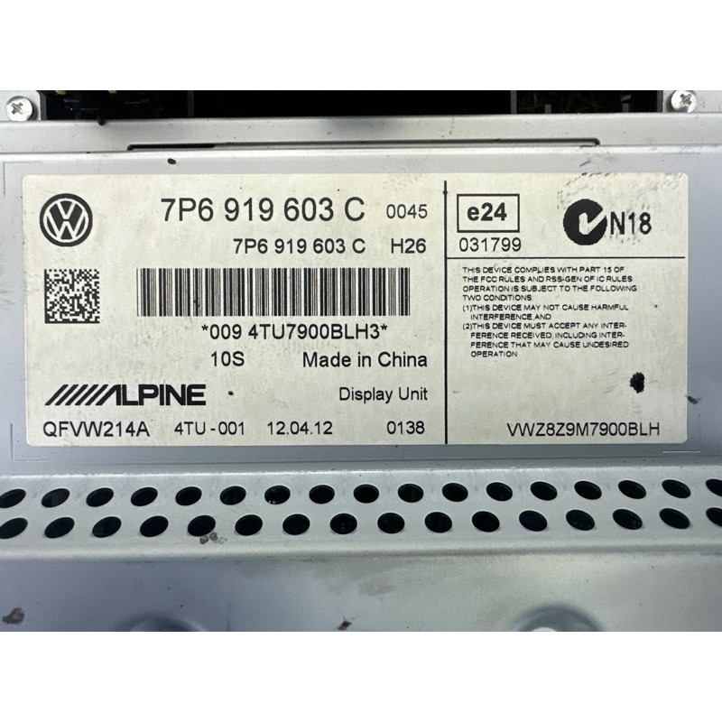 Монітор (електрика) Volkswagen Touareg NF 2013 3.0 Hybrid 7P6919603C