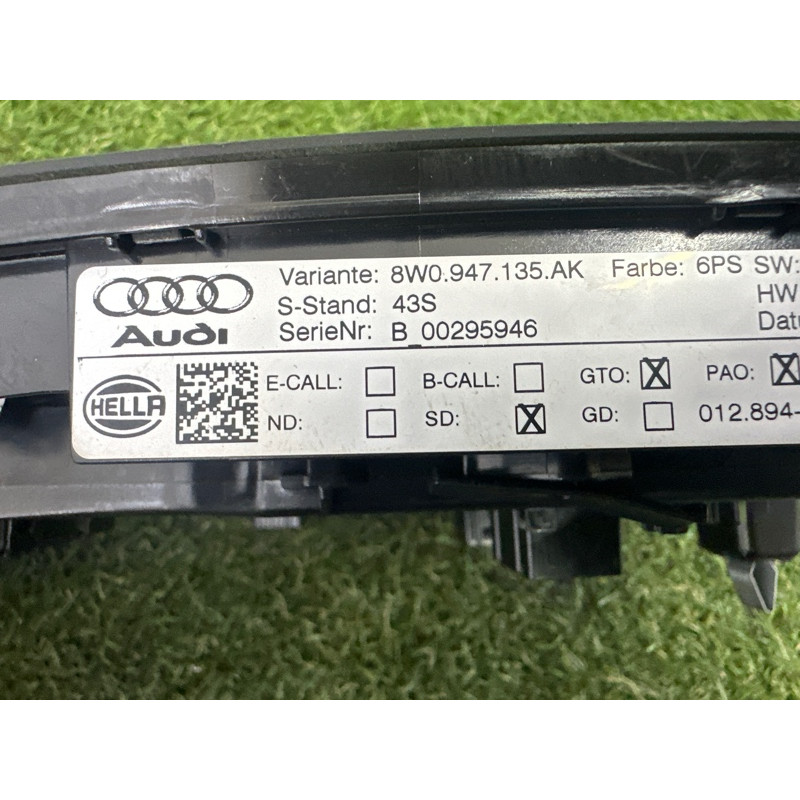 Плафон салона (салон) AUDI A4 B9 2017 2.0 TFSI 8W0947135AK6PS