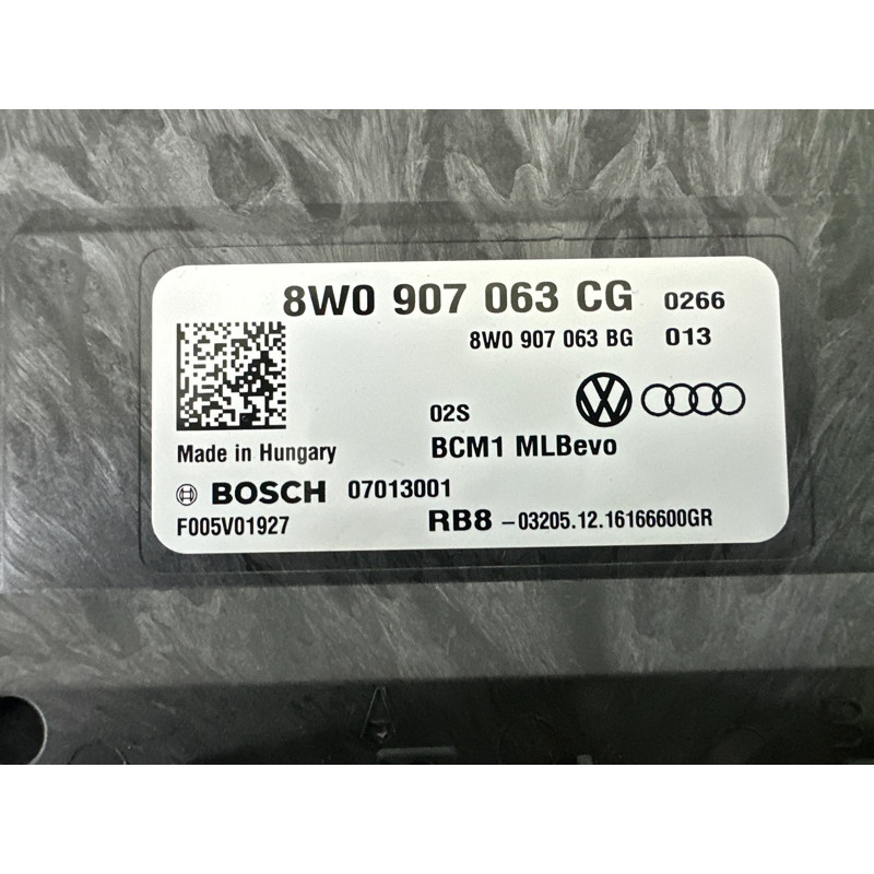 Модуль BCM (электрика / блоки управления) AUDI Q7 4M 2017 2.0 TFSI 8W0907063CG