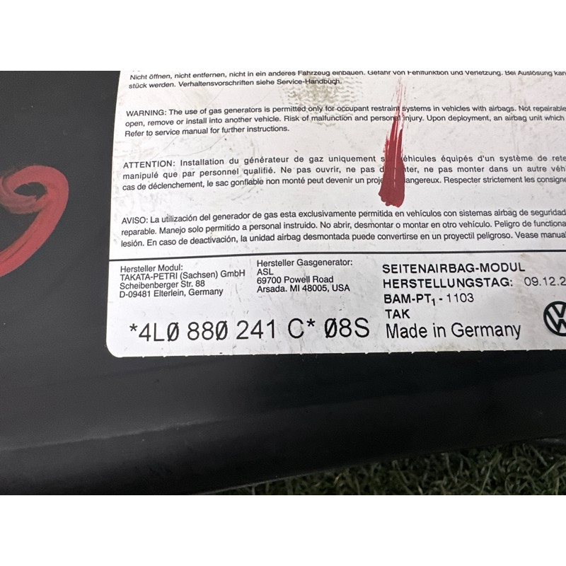 Airbag сидения (airbag / безопасность) AUDI Q7 4L 2011 3.0 TFSi 4L0880241C