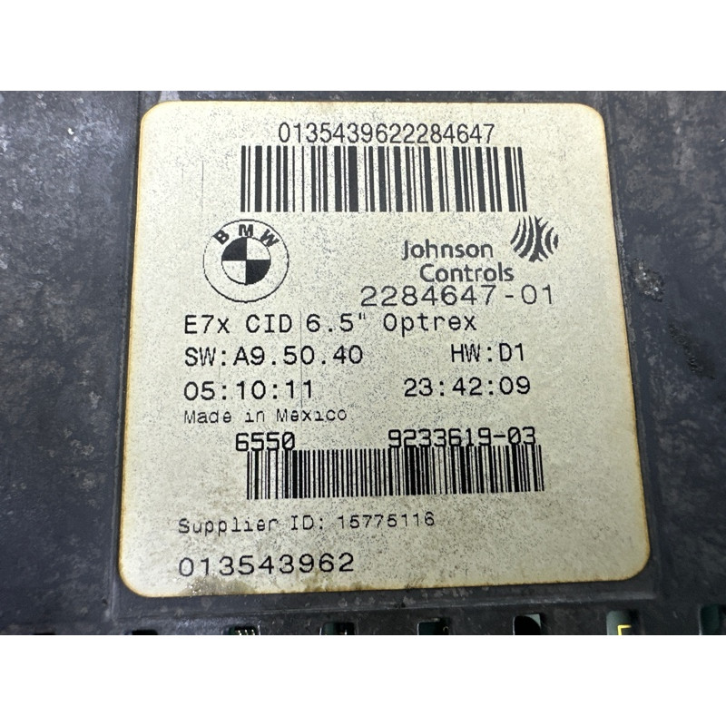 Монітор (електрика) BMW X5 E70 2012 3.0 N55B30 65509289581