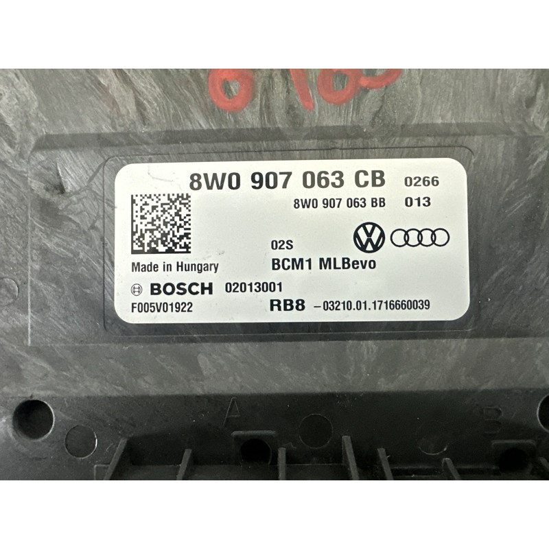 Модуль BCM (электрика / блоки управления) AUDI A4 B9 2017 2.0 TFSI 8W0907063CB