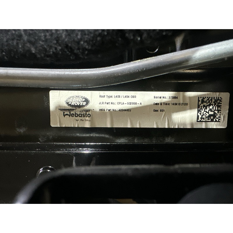 Люк панорама в сборе (кузов и элементы) LAND ROVER RANGE ROVER Sport L494 2016 3.0 Diesel LR038279