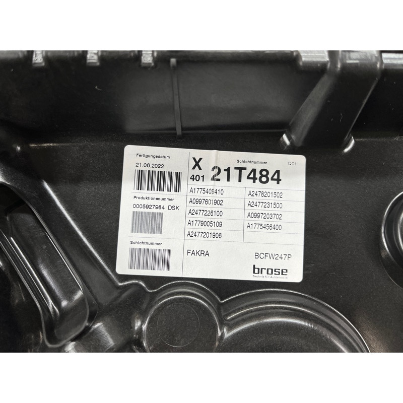 Механізм склопідйомника (кузов и элементы) Mercedes-Benz EQB 350 X243 2022 A2477201906